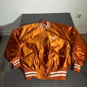 Vintage Delong Satin Longhorns Bomber Jacket